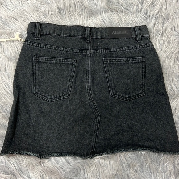 AFENDS DE DENIM MINI SKIRT SIZE 6 COLOR BLACK - Picture 11 of 16
